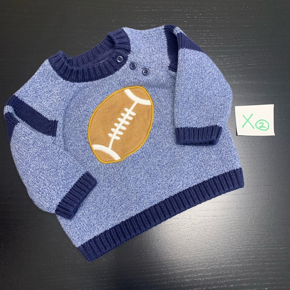 Gymboree 3-6m Football Knit Sweater